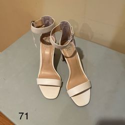 White Open Toe Heels