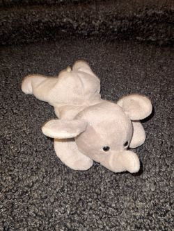 light gray stuffed elephant plush toy