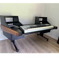Argosy Dual 15L  Keyboard Workstation Desk With M-Audio Keystation Pro 88 MIDI Keyboard Controller