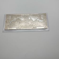 1996 WM $500 Electricity Silver Certificate 8 oz .999 Fine Silver Note Art Bar
