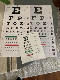 Snellen eye charts