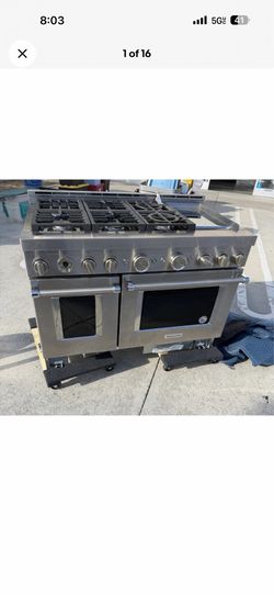 KitchenAid Commercial-Style 48" Freestanding Dual Fuel Range -  Like Nu