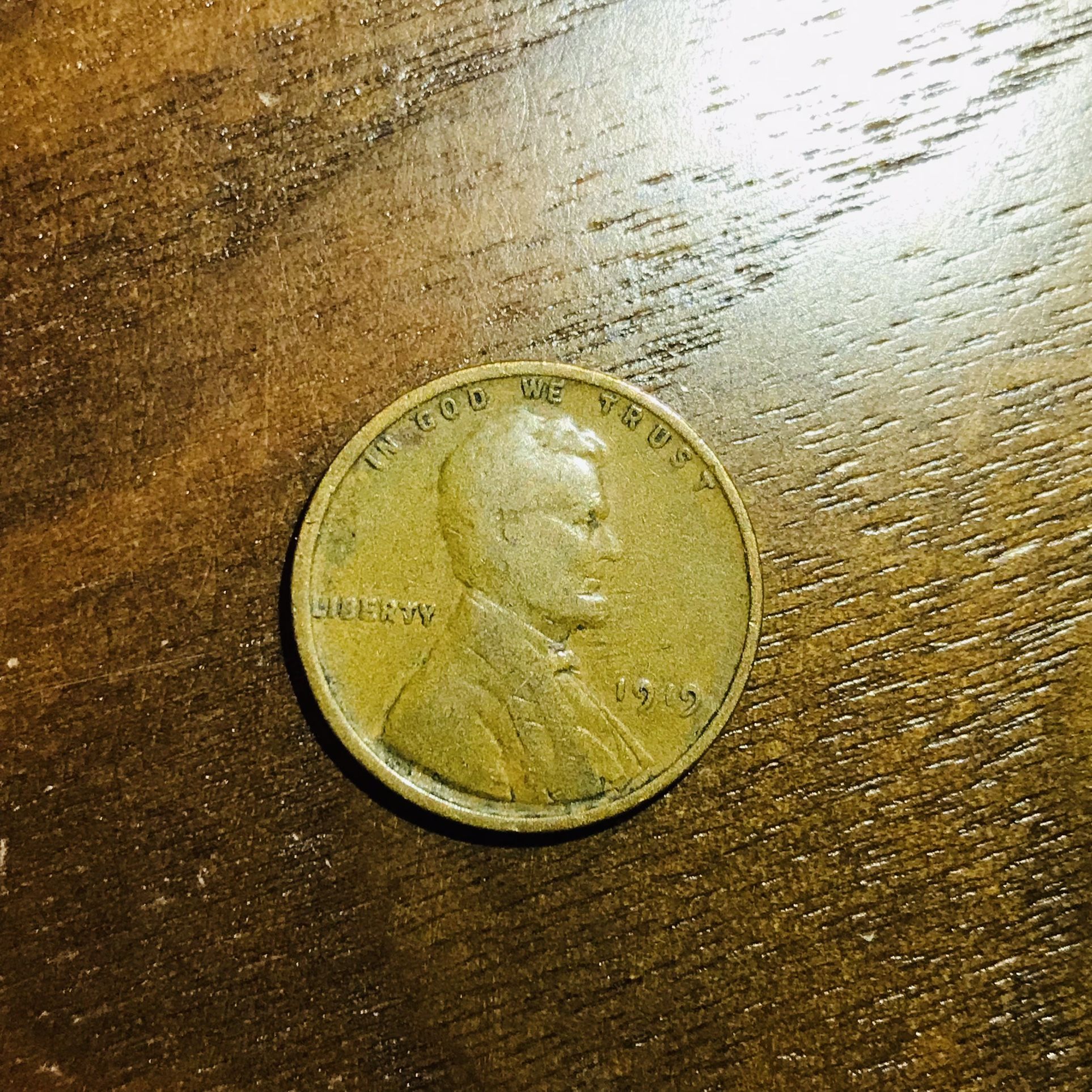 1919 US Lincoln Wheat Penny 1 cent