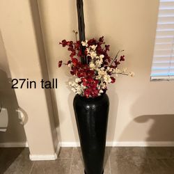 Black Metal Vase $15    27 Inches Tall