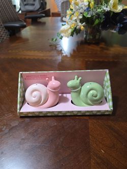 Sheffield Home Snail Salt and Pepper Shakers
