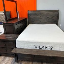 BEAUTIFUL NEW PETER QUEEN BEDROOM SET ON SALE ONLY $899. KING SET $999. IN STOCK SAME DAY DELIVERY 🚚 EASY FINANCING 