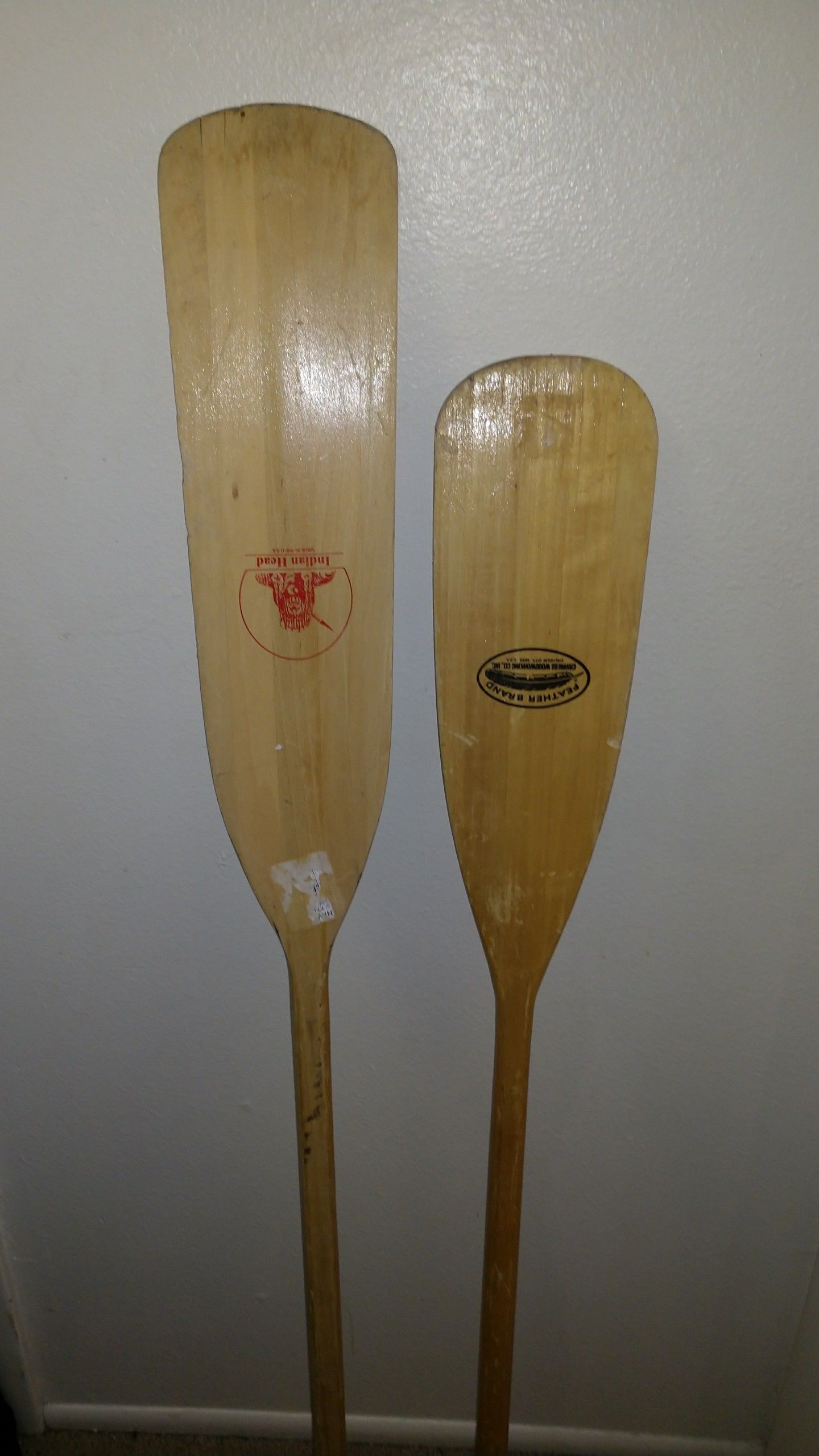 Vintage Indian Head & Vintage Canoe Paddle-Wood Paddle