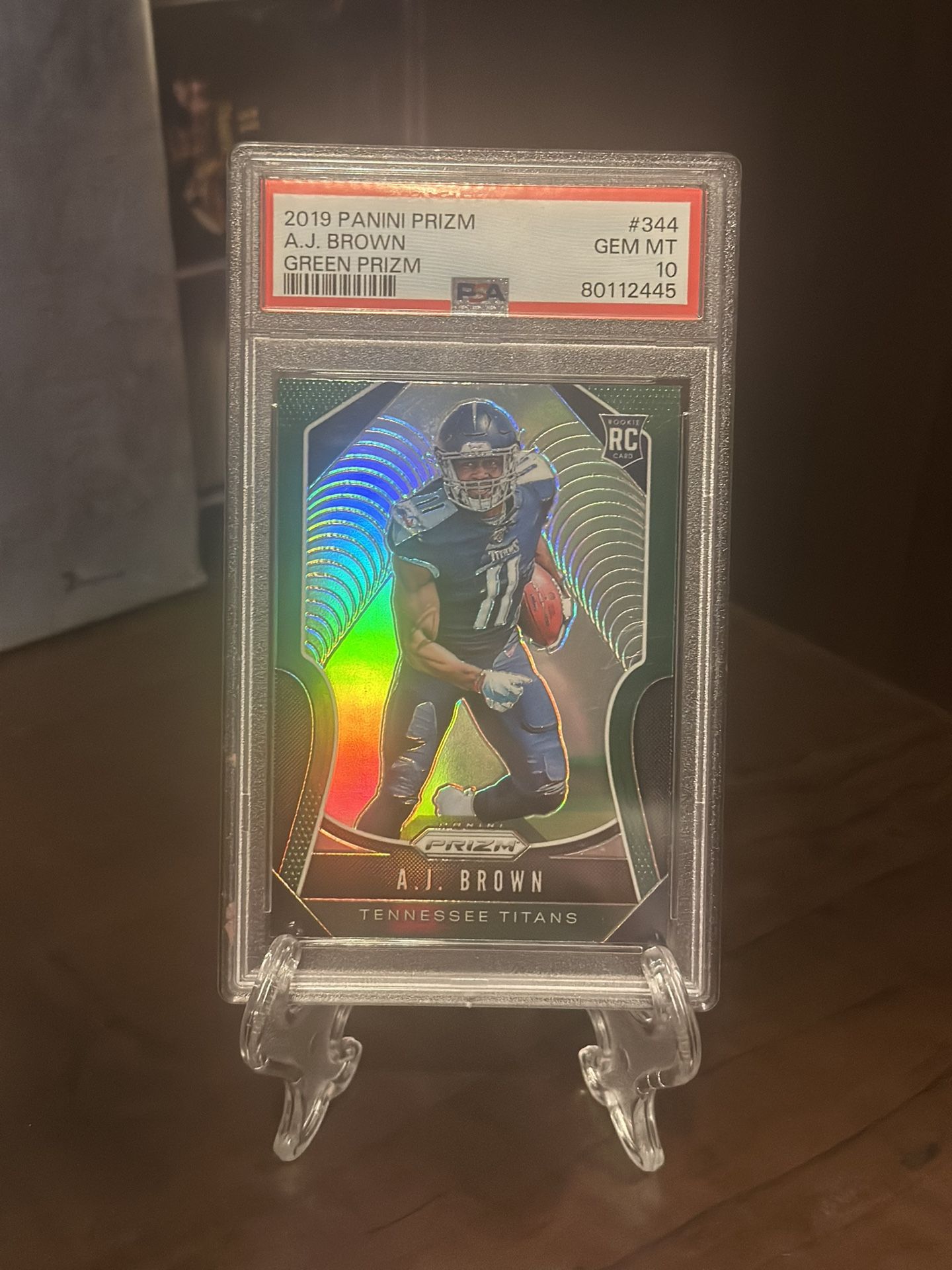2019 Panini Prizm 344 A.J. Brown Green Prizm PSA 10
