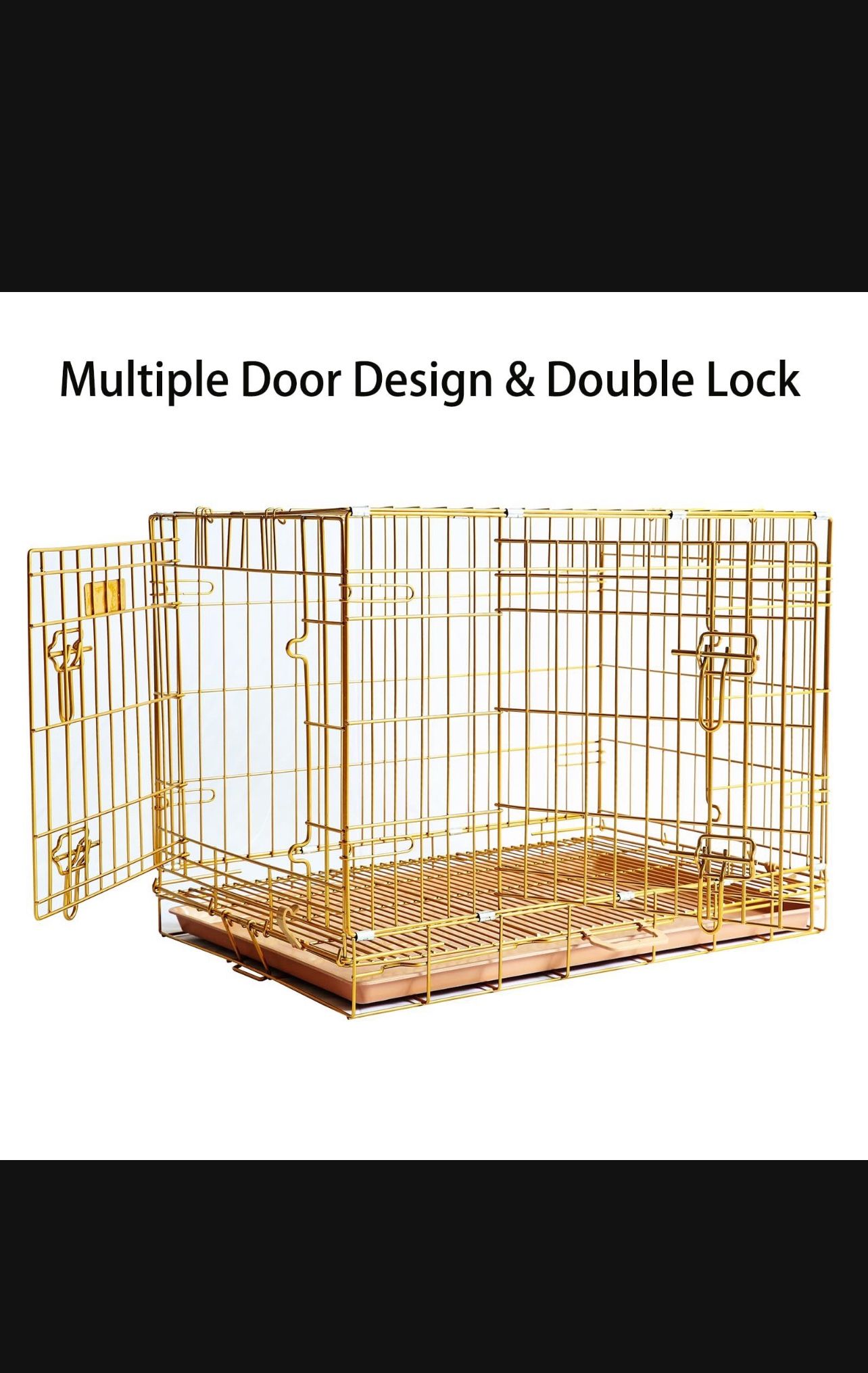 Dog Crate Wire Folding Size 36” With Grid And Tray New In Box