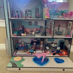 LOL Doll house With Furniture And Dolls Included