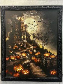 Framed Halloween Canvas Wall Art