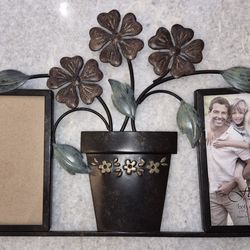 Flower Pot Metal Picture Frame