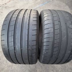 2 USED TIRES GOODYEAR 255/35/19