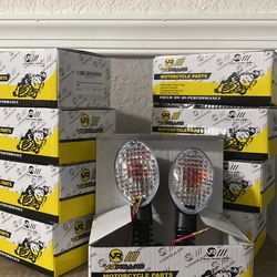 Lot Of 9 Boxes Motorcycle Turn Signal Indicator Light Compatible with KAWASAKI EX250R NINJA 250 250R KLX250S KLX250SF VN650 Vulcan 