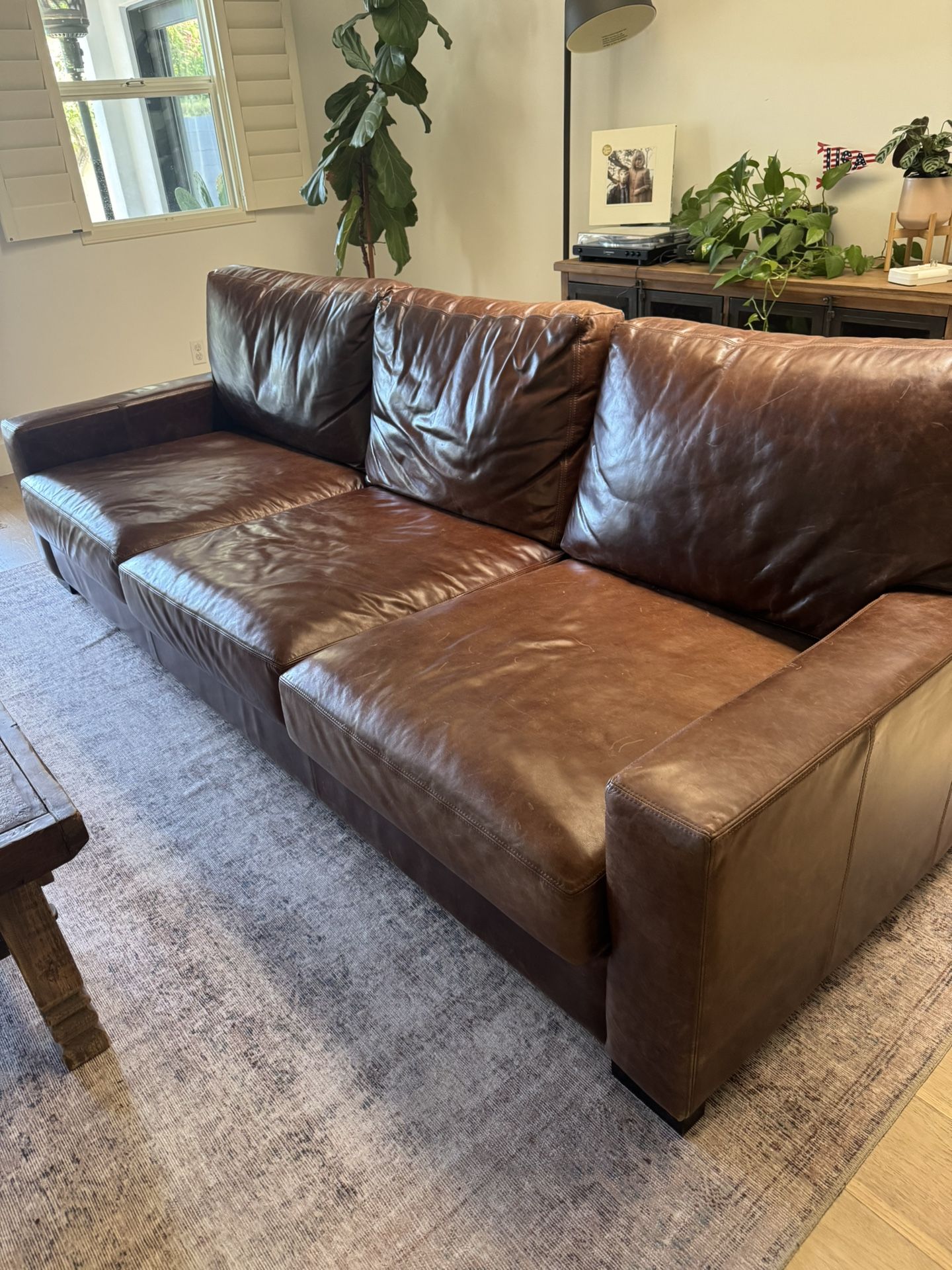 Pottery Barn Turner Grand Leather Sofa