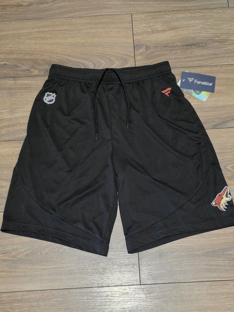 Arizona Coyotes Utah Mammoth HC Fanatics Howling Head Shorts Small NWT
