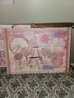 Pink Paris canvas art