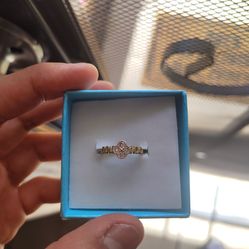 10k rolex link ring with clover