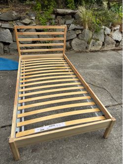 IKEA TARVA TWIN BEDFRAME WITH HAUGESUND MATTRESS