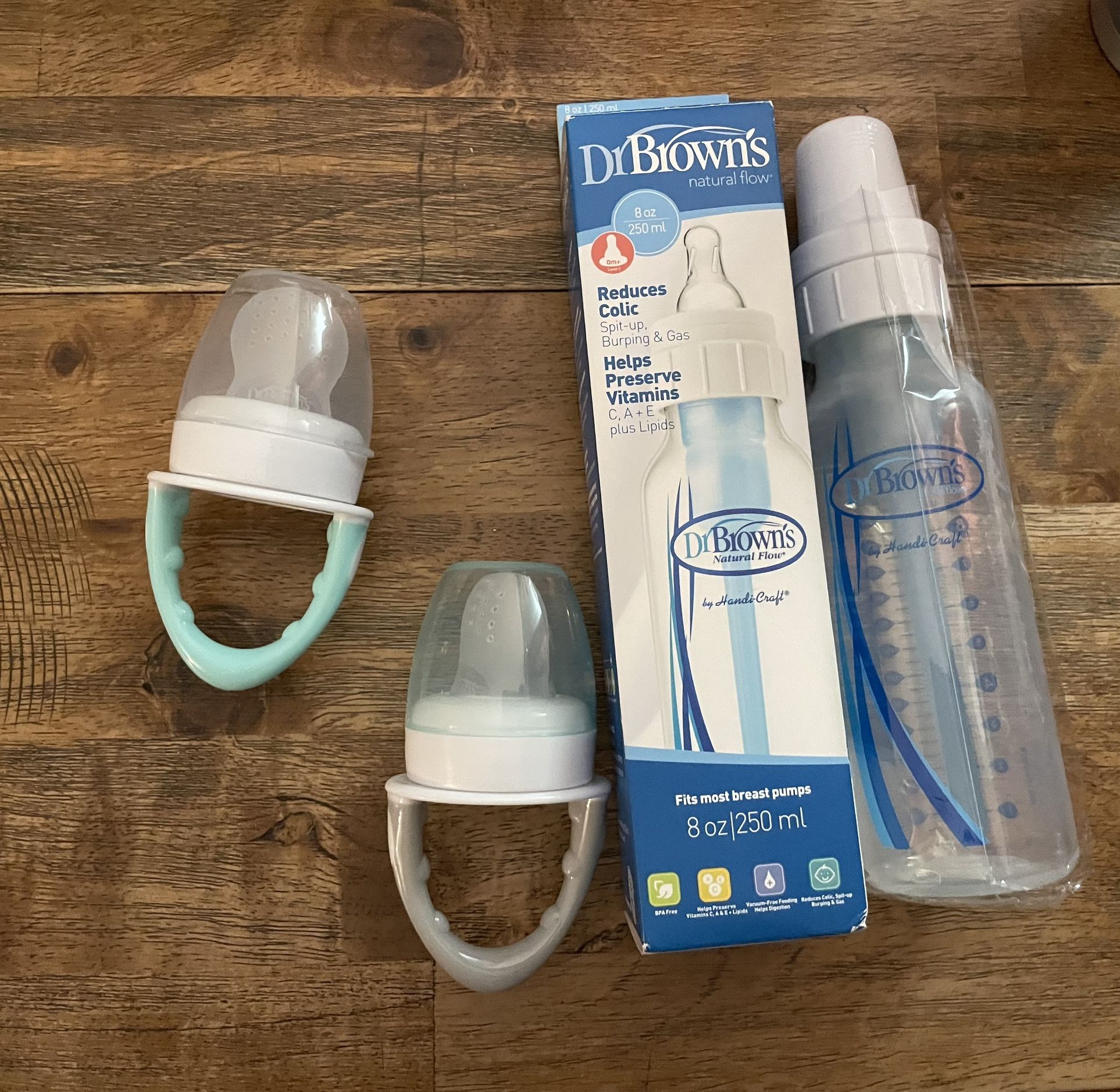 Dr. Brown's Fresh First Silicone Feeder and 8oz baby bottle