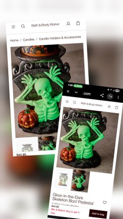 Bath and Body works!  Glow in the dark  Boo pedestal