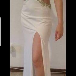 Size small white and gold dress