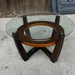 Round Glass Top Coffee Table
