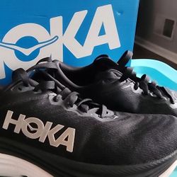 Pre-owned Hoka One Women's Gaviota 5 Black & White Sz 10.5B Sneakers 