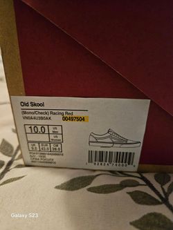 Mens red vans