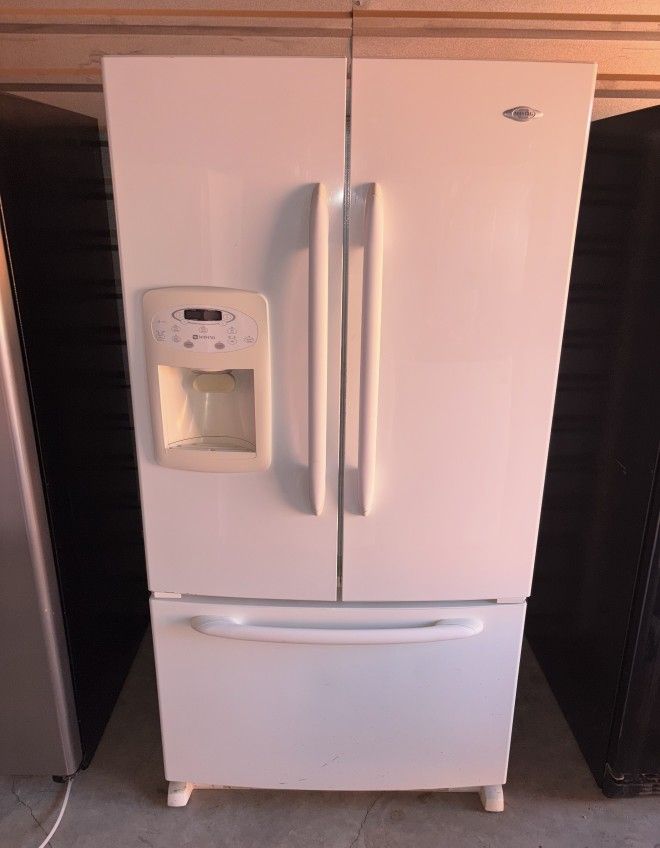 White Maytag Refrigerator And Freezer