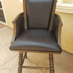 Bar Chairs, Leather, Price For 2 Chairs 