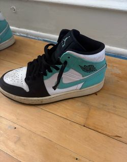 Air Jordan 1 Mid Teal White Black Sneakers