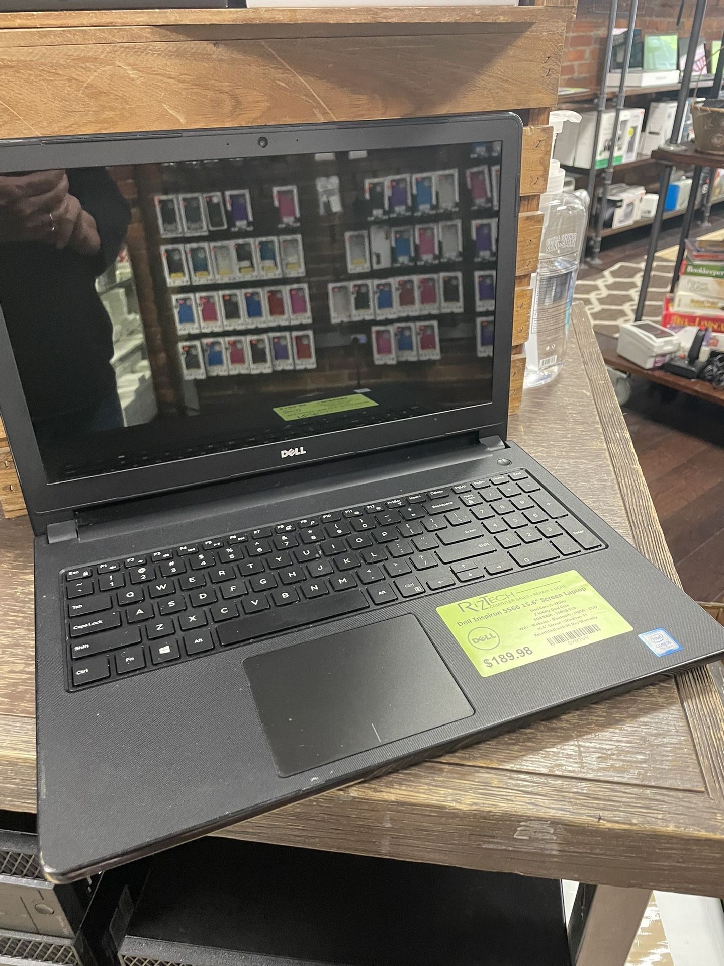 Dell Inspiron 5566 15.6" Screen Laptop Intel Core i5-7200U 2.50GHz Dual Core 8GB RAM 500GB SSD