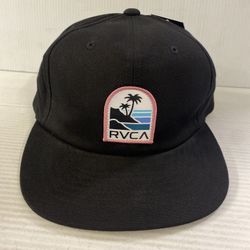 RVCA Hat Logo Skate Baseball Cap Snapback Black Adjustable Outdoor NEW!