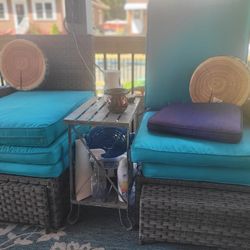 Plastic Wicker Lounge Or Futon