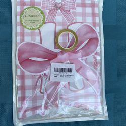 Pink Bow Happy Birthday Garland Banner