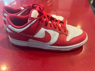 Nike Dunks Red and White Men Size 9
