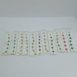 “Colorful Clover Charm Bracelets – Stainless Steel – Wholesale Lot / Brand New”
