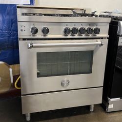 BERTAZZONI 30”WIDE GAS RANGE STOVE STAINLESS STEEL 