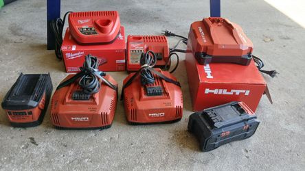 Milwaukee / Hilti chargers batteries