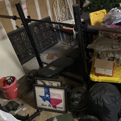 Weight Bench And Weights 210 Pounds