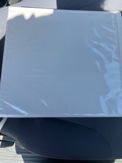 White 4”, 3-Ring Binder with Clear Cover