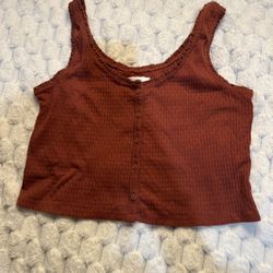 Cropped Tank Top Size Large 