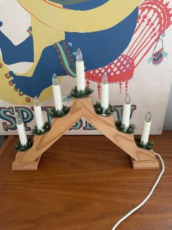 Polish Wooden Candelabra