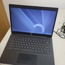 HP CHROMEBOOK WITH 14 INCH SCREEN, RESET AND READY TO GO LAPTOP ( LAP20)