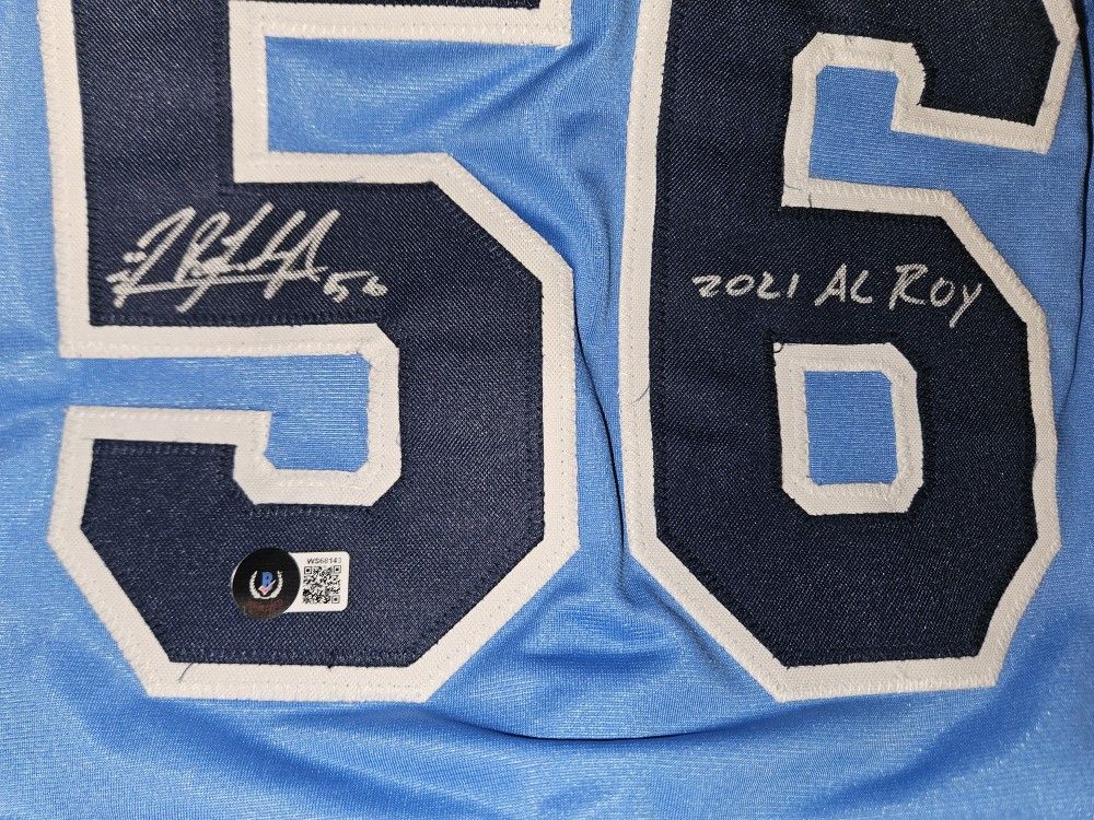 Beckett COA Signed Randy Arozarena Autograph Custom Tampa Bay Rays Auto Jersey