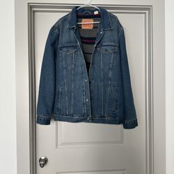 Levi’s Striped Sherpa-Lined Denim Jacket - XXL