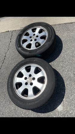 2 - 215/60r16 5x114.3 5x4.5 Stock Honda Accord Camry Civic Wheels Rims Good 80% Treads Tires!!!!
