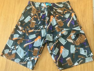 Shmack Cartoon Graphic Cotton Cargo Shorts