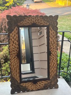 Pier 1 Imports - Carved Wood Wall Mirror